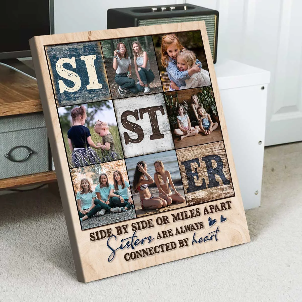 Personalized Sister Photo Collage Canvas Poster,Always Sister Gifts - Image 6