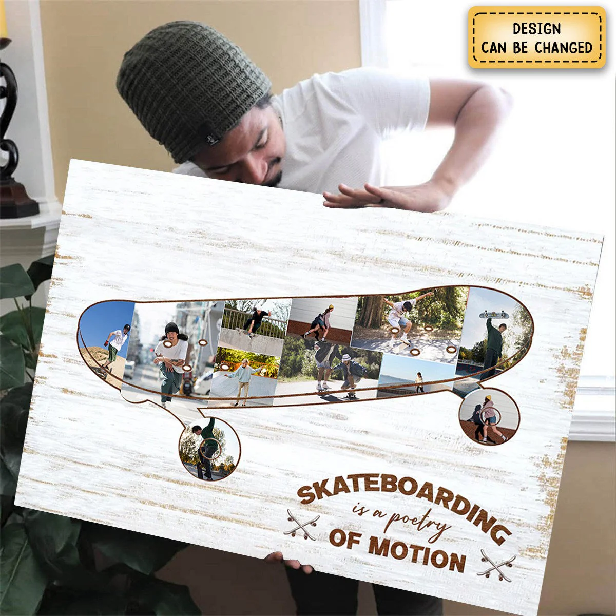 Personalized Skateboard Photo Collage Canvas,Gift for Skaters - Image 3