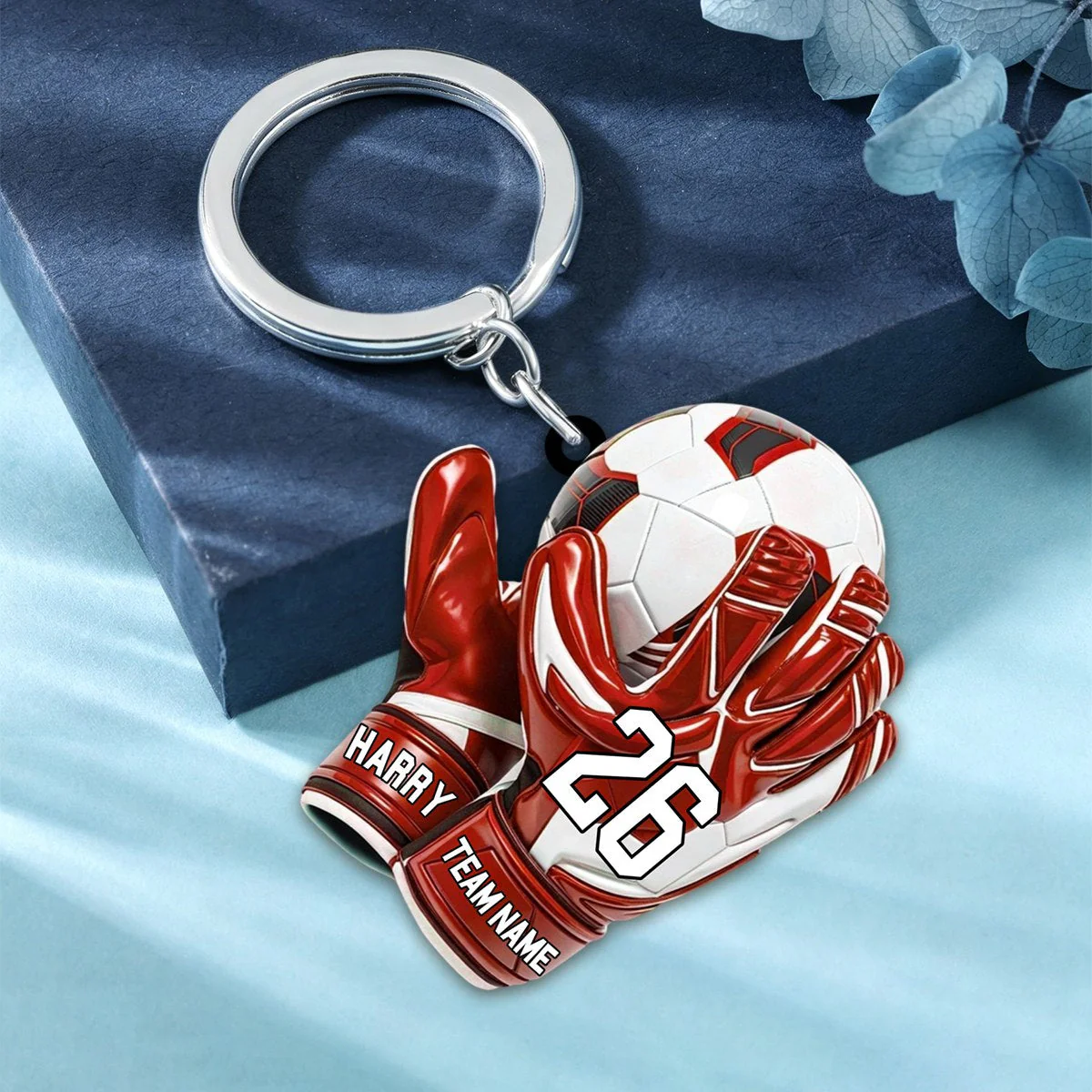 Personalized Soccer Goal Keychian, Soccer Goal Keeper Gift - Image 5