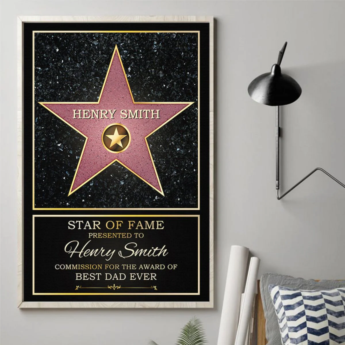 Personalized Star Of Fame, Best Mom, Best Dad Of The Year  Poster - Image 2