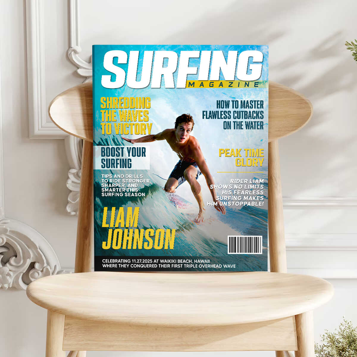 Personalized Surfing Magazine Cover Canvas Unique Gifts For Surfing Lover - Image 5
