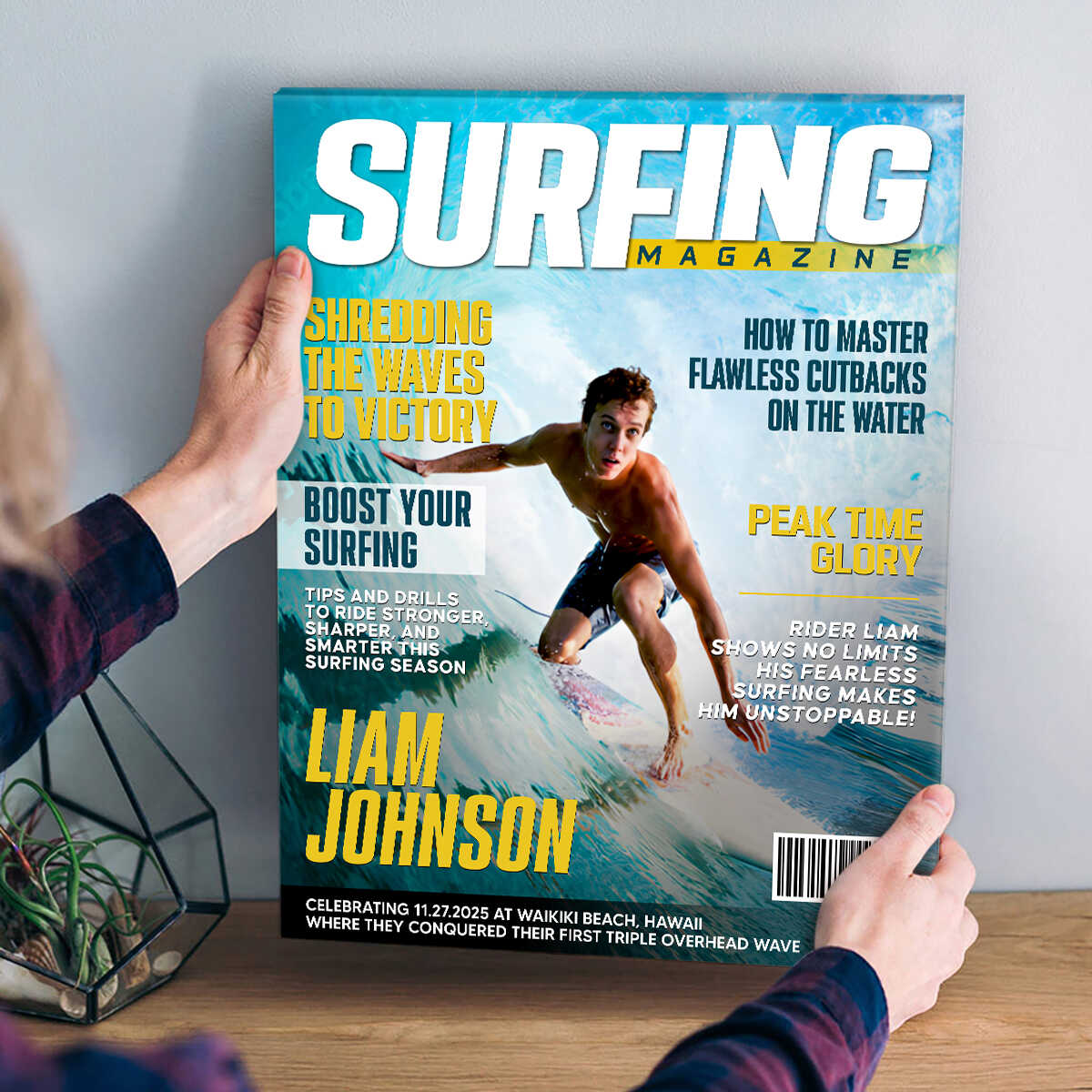 Personalized Surfing Magazine Cover Canvas Unique Gifts For Surfing Lover - Image 6