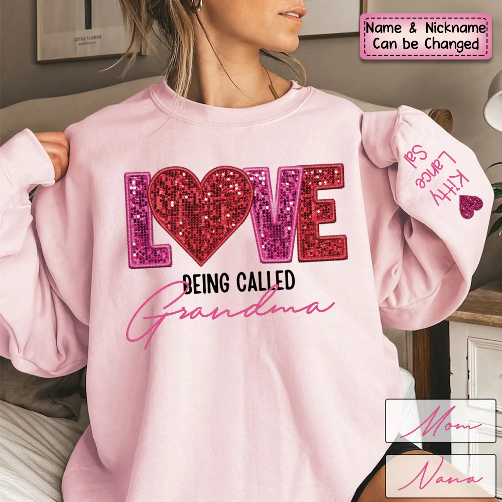 Personalized Sweatshirt - Love Being Called Grandma - Image 2