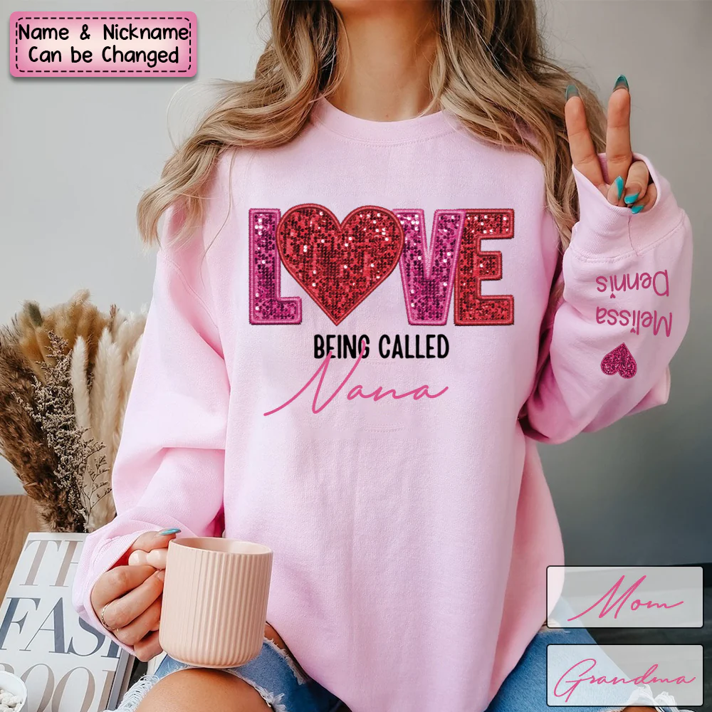 Personalized Sweatshirt - Love Being Called Grandma - Image 3