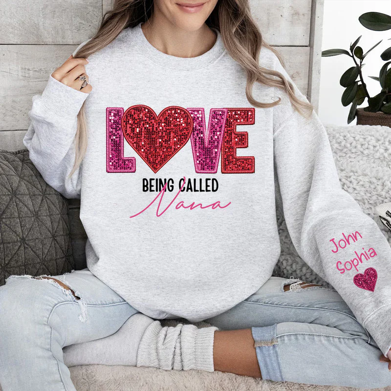 Personalized Sweatshirt - Love Being Called Grandma - Image 5