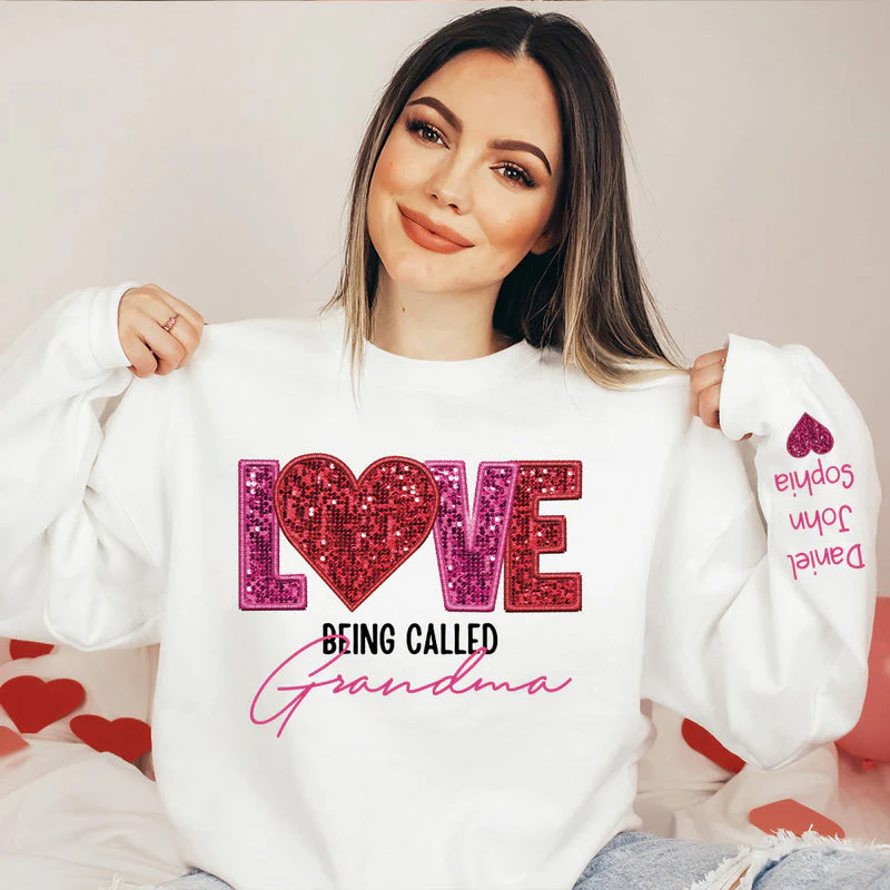 Personalized Sweatshirt - Love Being Called Grandma - Image 6