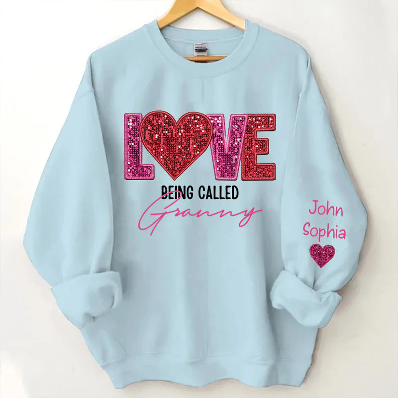 Personalized Sweatshirt - Love Being Called Grandma - Image 7