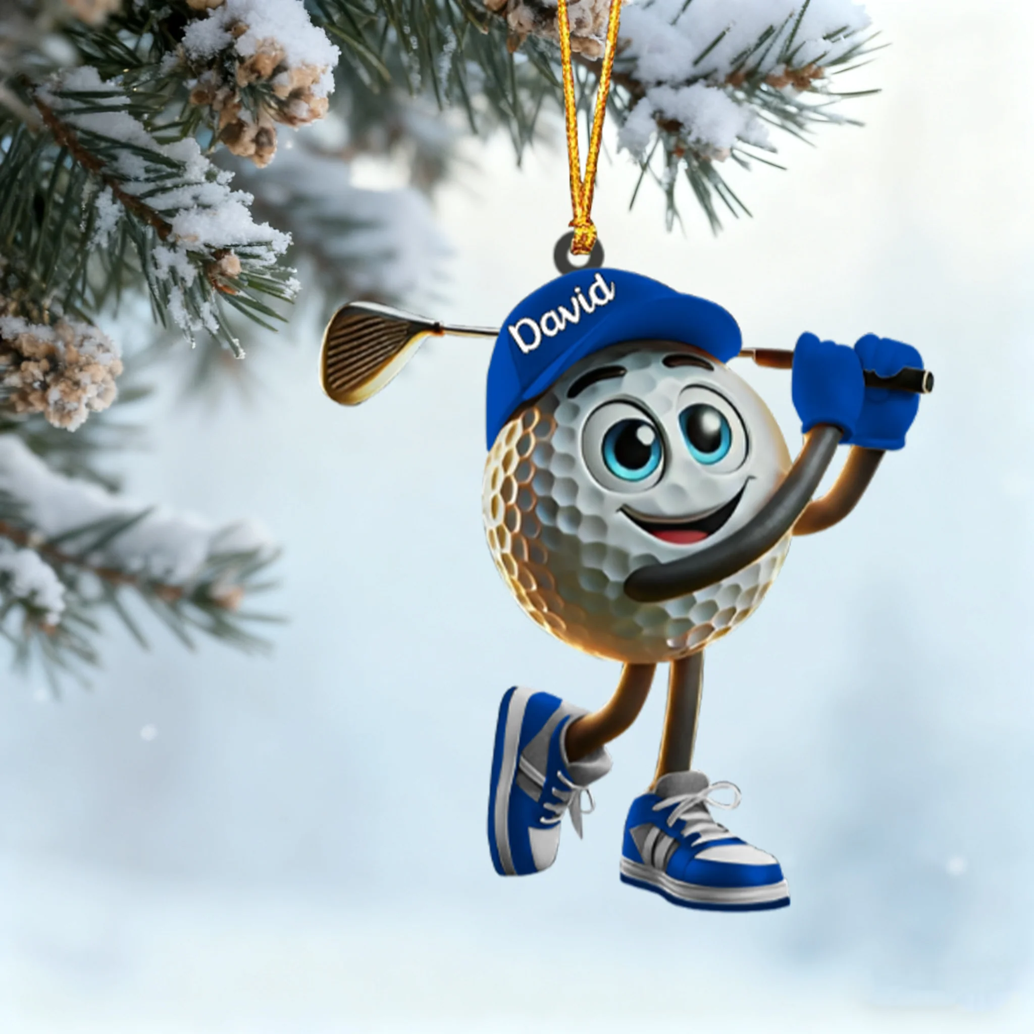 Personalized Swing Golf Ornament For Golf Lovers - Image 2