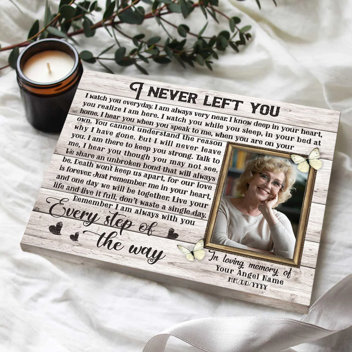 Personalized Sympathy Gifts Memory Photo Remembrance canvas - Image 2