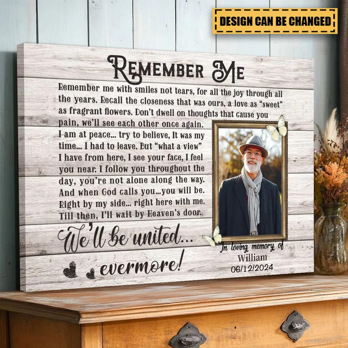 Personalized Sympathy Gifts Memory Photo Remembrance canvas - Image 4