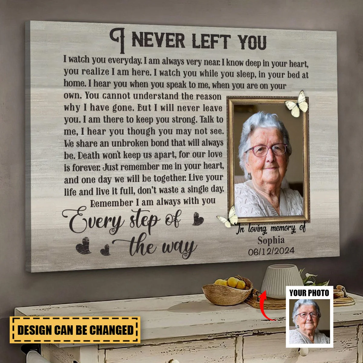 Personalized Sympathy Gifts Memory Photo Remembrance canvas - Image 6