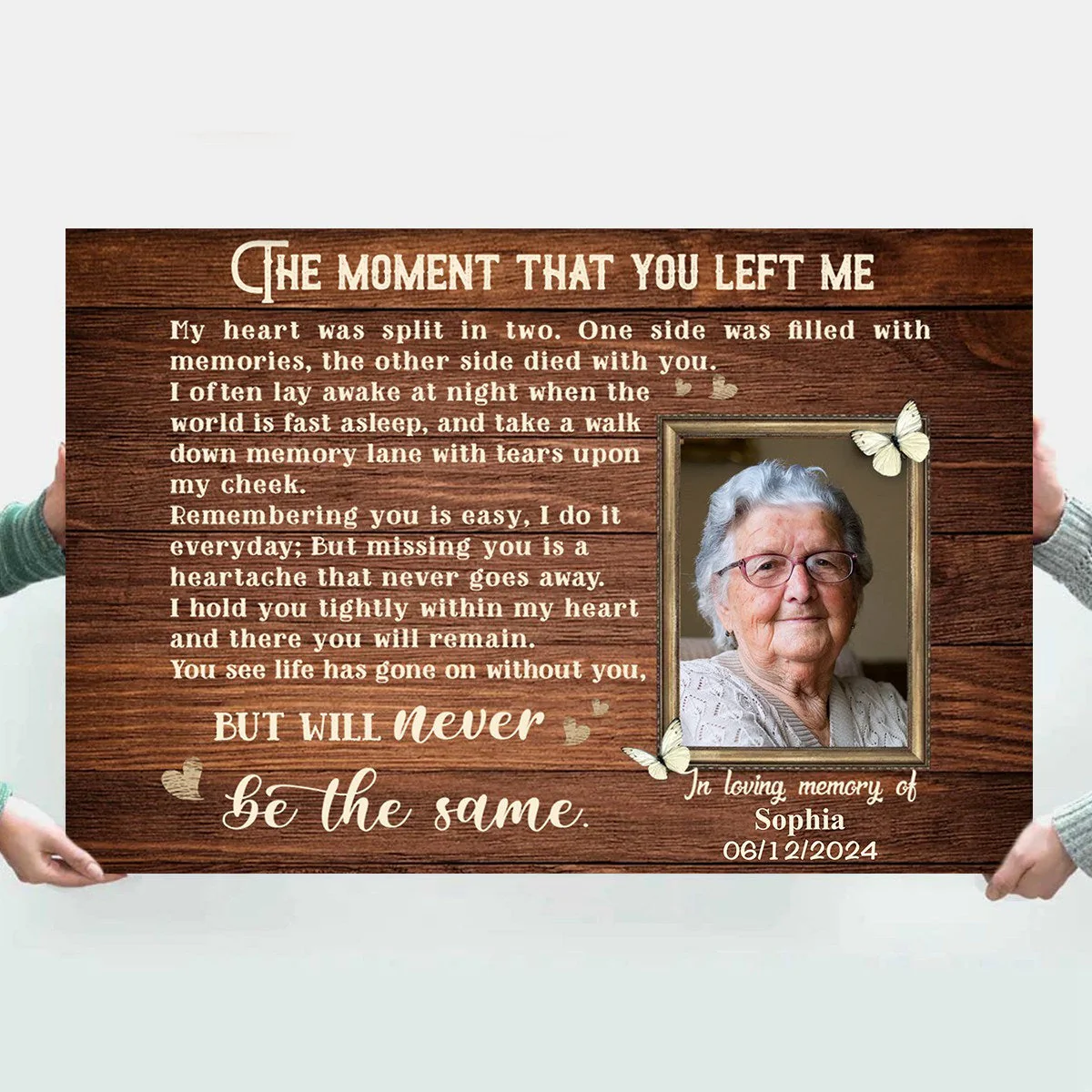 Personalized Sympathy Gifts Memory Photo Remembrance canvas - Image 7