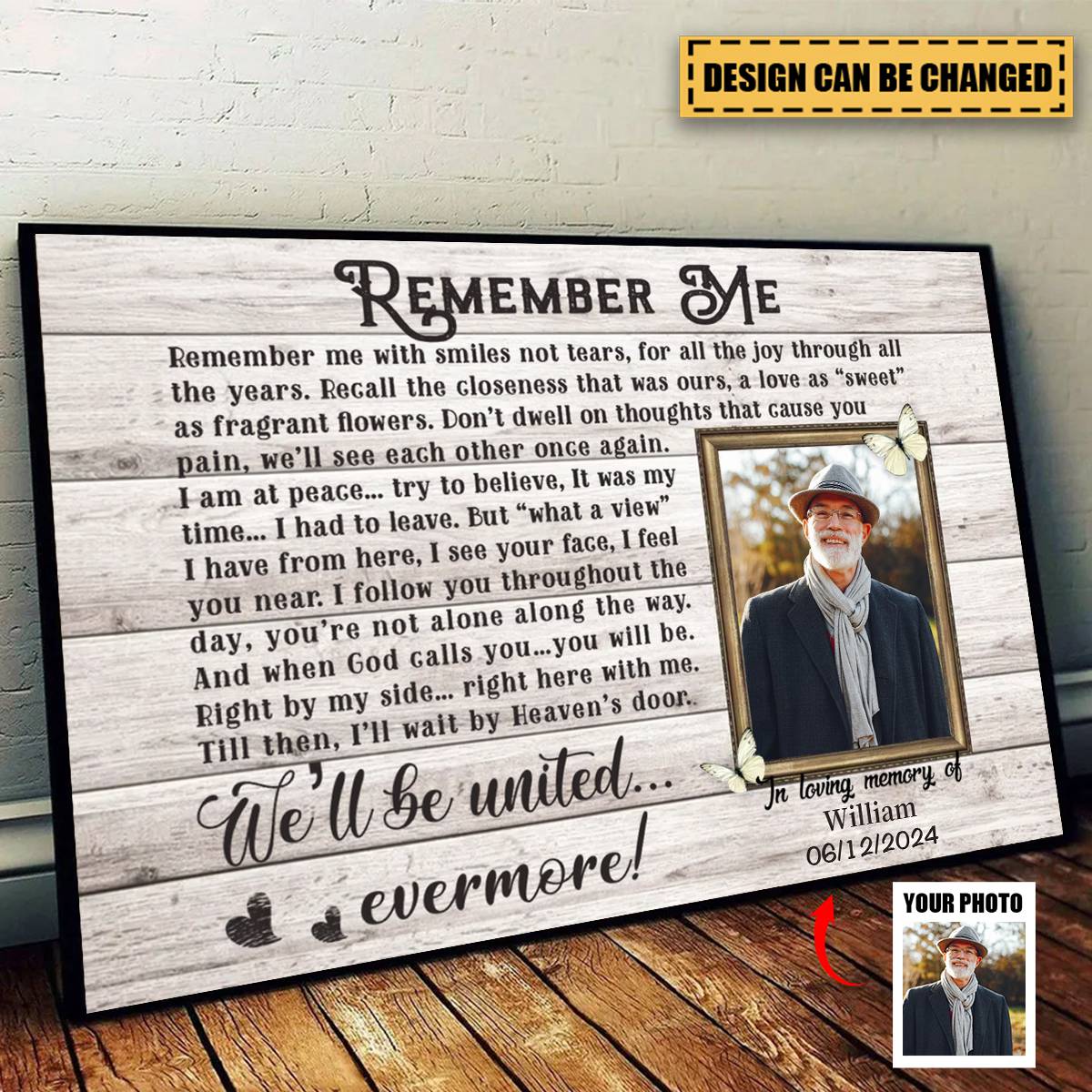 Personalized Sympathy Gifts Memory Photo Remembrance canvas - Image 8