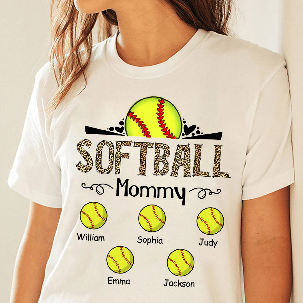 Personalized T-Shirt Baseball Mama Custom Name Apparel Gift For Mom - Image 3