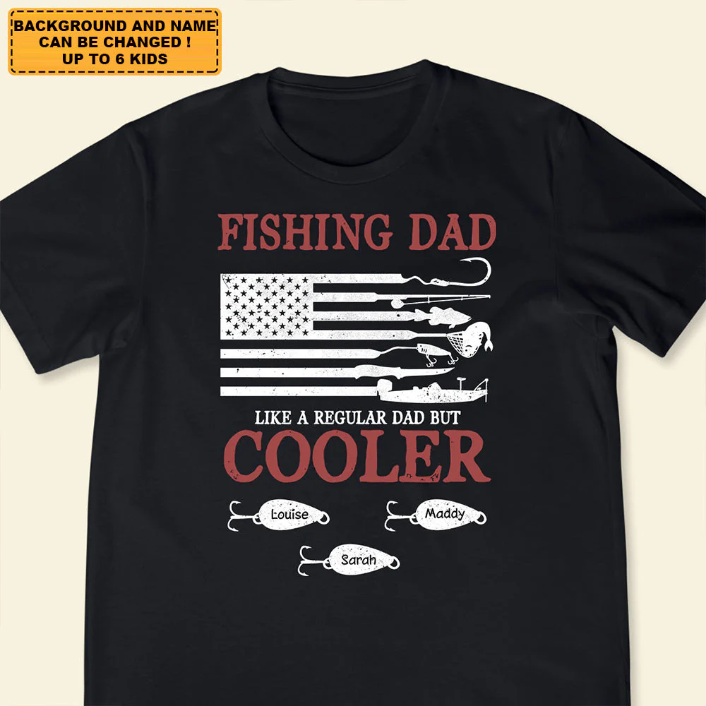 Personalized T-Shirt Fishing Dad, Gift For Father, Grandpa - Image 3