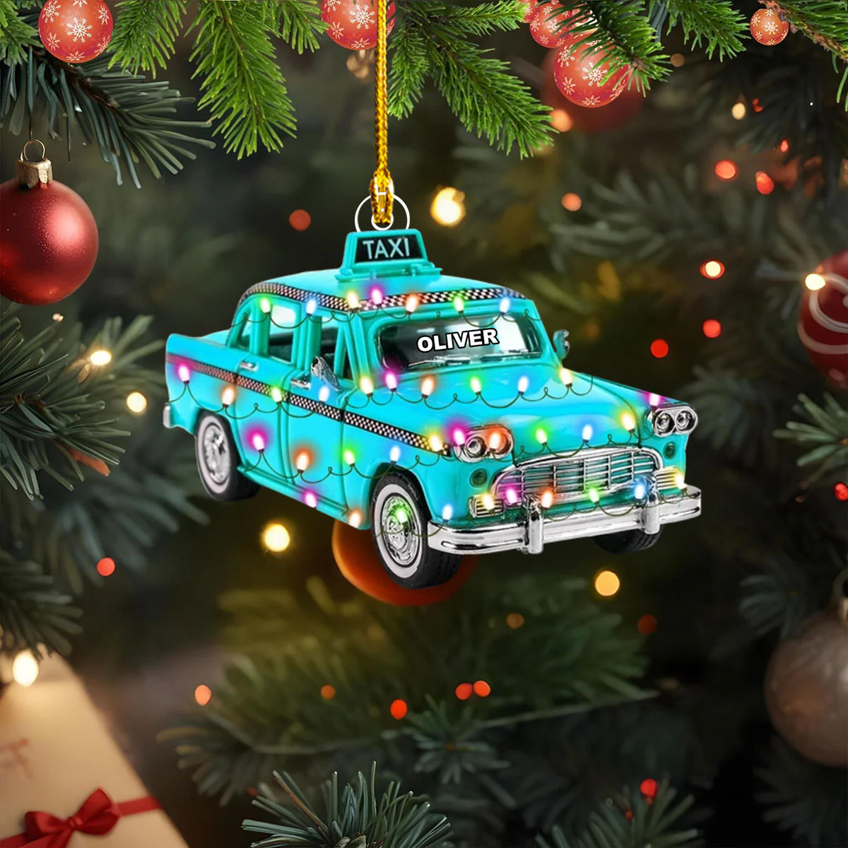 Personalized Taxi Christmas Acrylic Ornament Gift For Taxi Drivers - Image 5