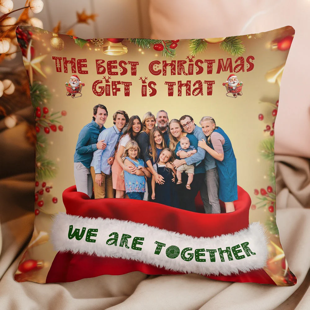 Personalized The Best Christmas Gift Is That We Are Together Pillow - Image 2