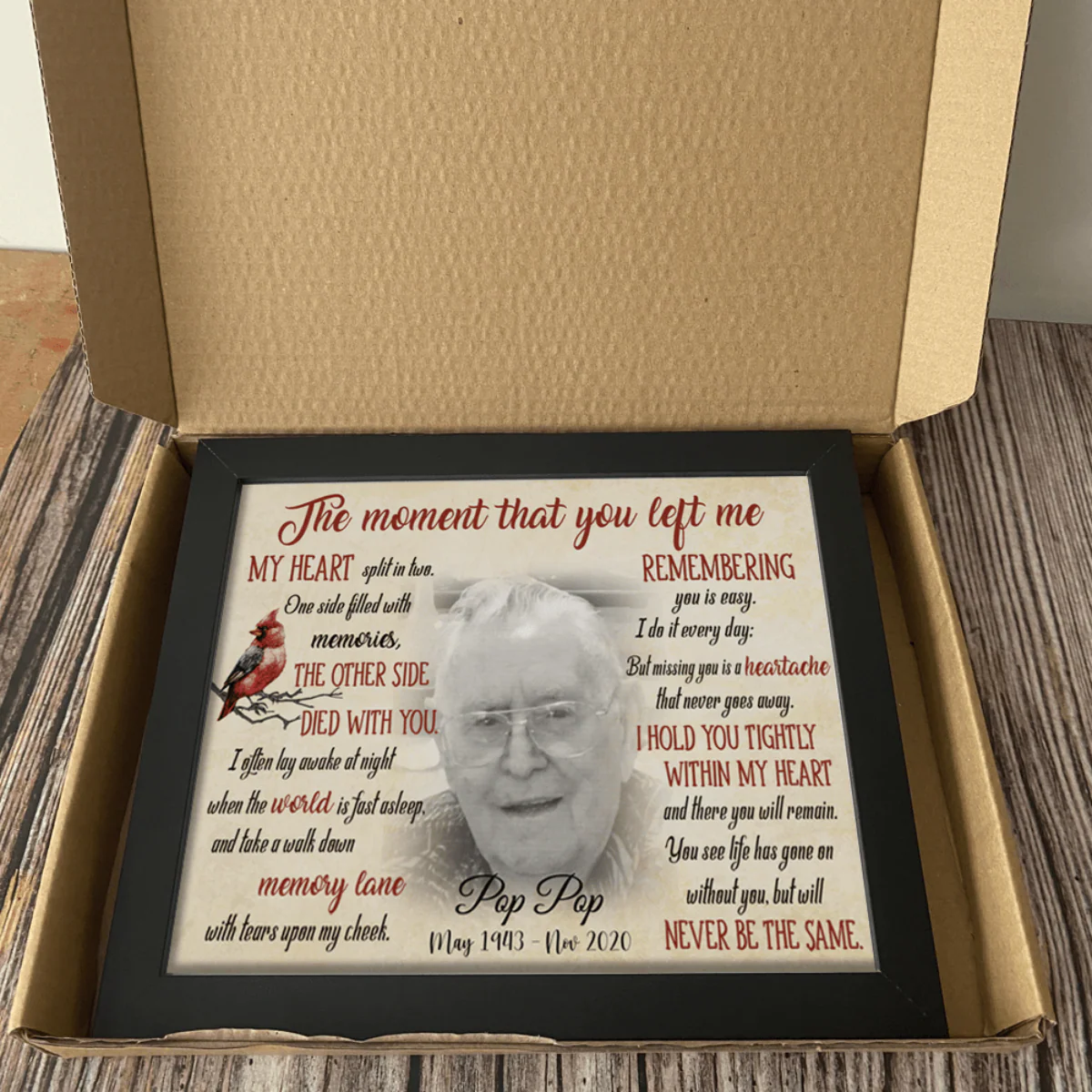 Personalized The Moment That You Left Me Family Memorial Picture Frame - Image 2