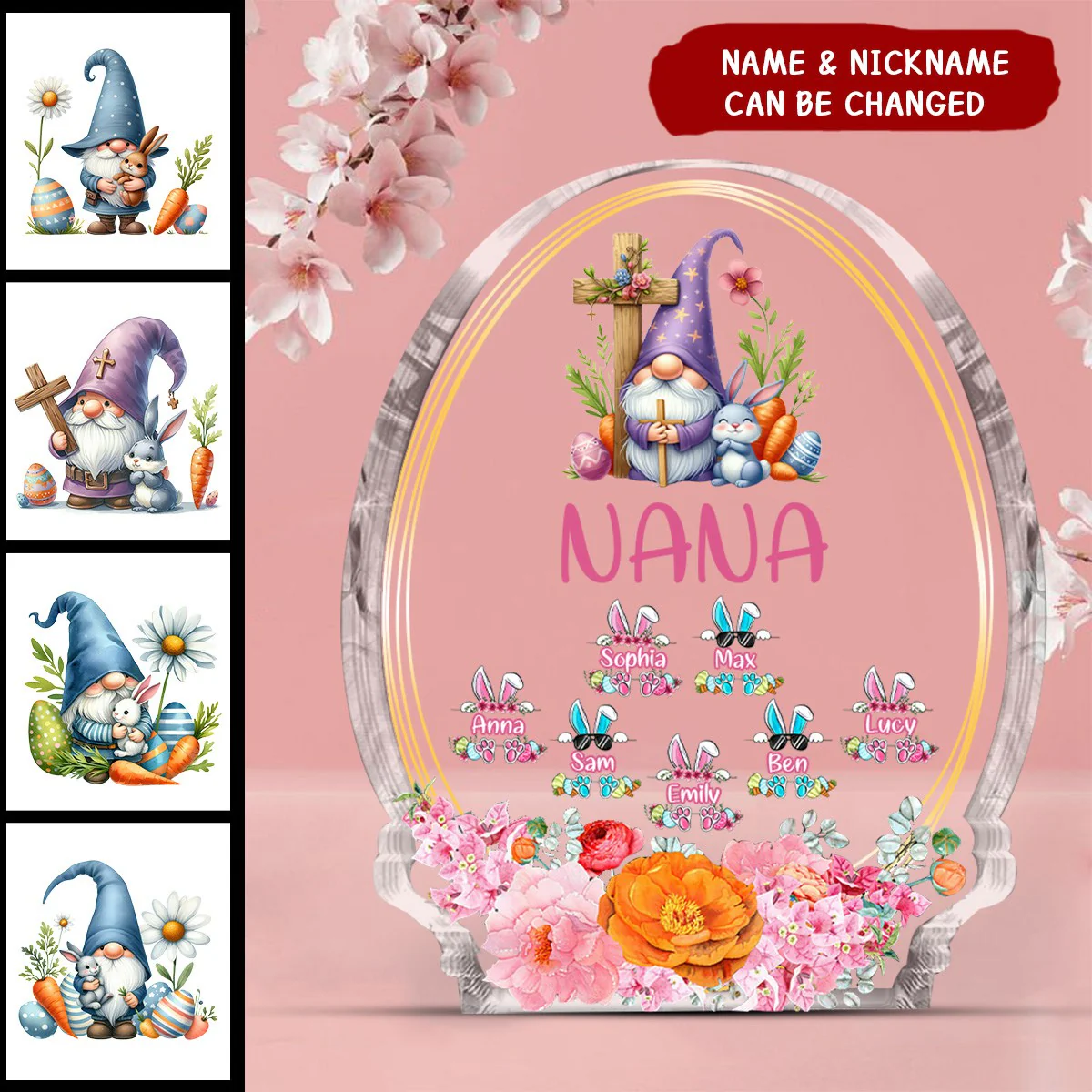 Personalized Easter The Most Awesome Grandma-Shaped Acrylic Plaque - Image 3