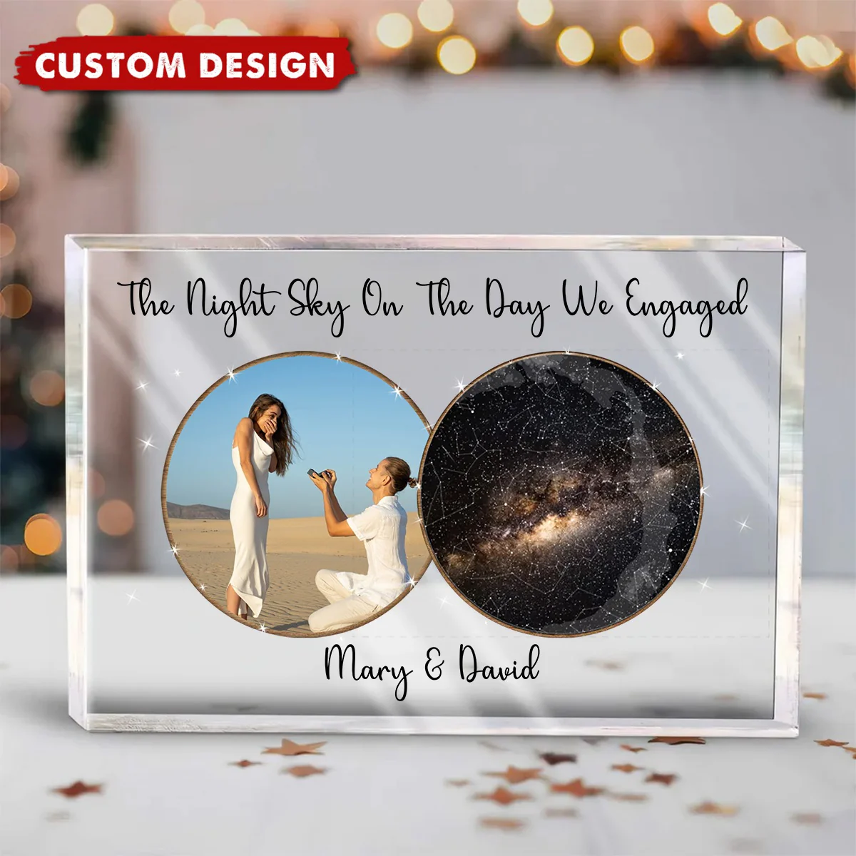 Personalized The Night We Met Star Map Acrylic Plaque, Wedding Gift, Anniversary Gift For Couple - Image 2