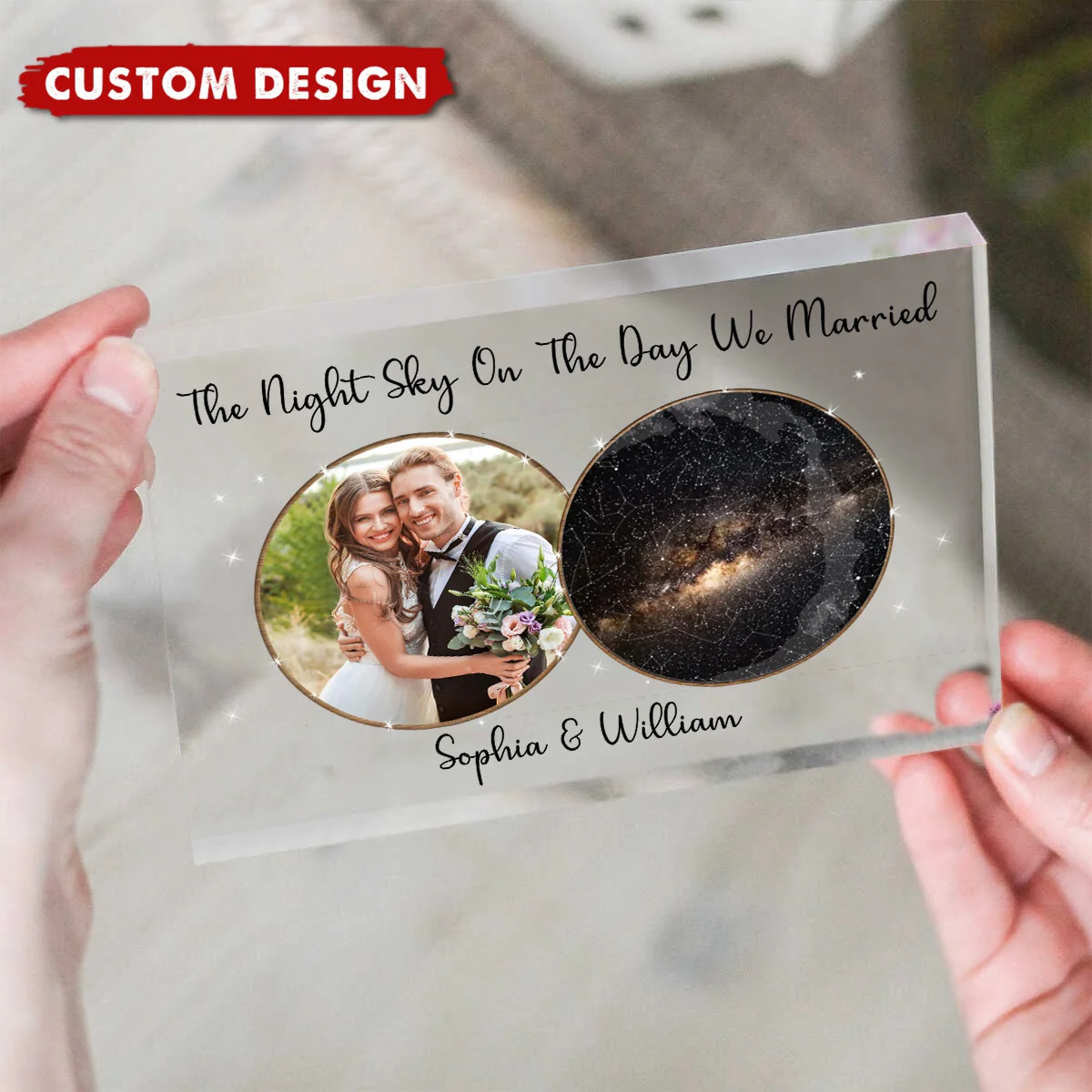 Personalized The Night We Met Star Map Acrylic Plaque, Wedding Gift, Anniversary Gift For Couple - Image 3