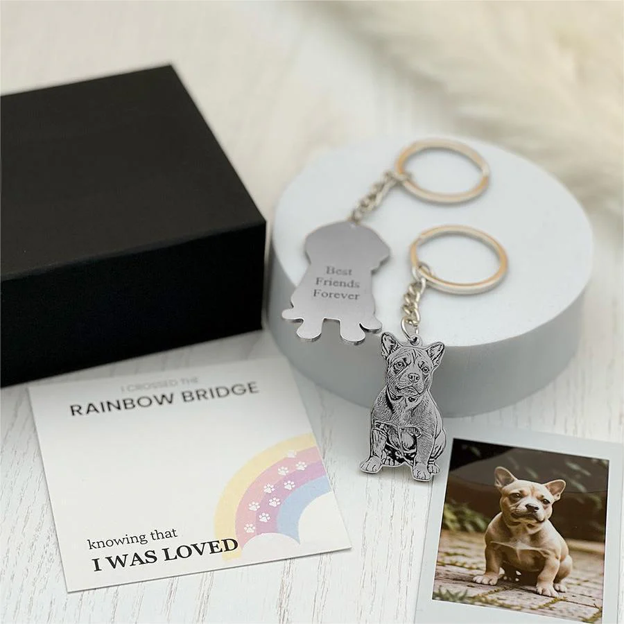 Personalized The Rainbow Bridge Life - Like Photo Keychain - Image 4