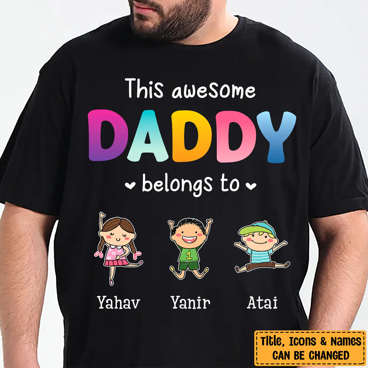 Personalized This Dad Belongs To, Gift for Dad T-Shirt - Image 4