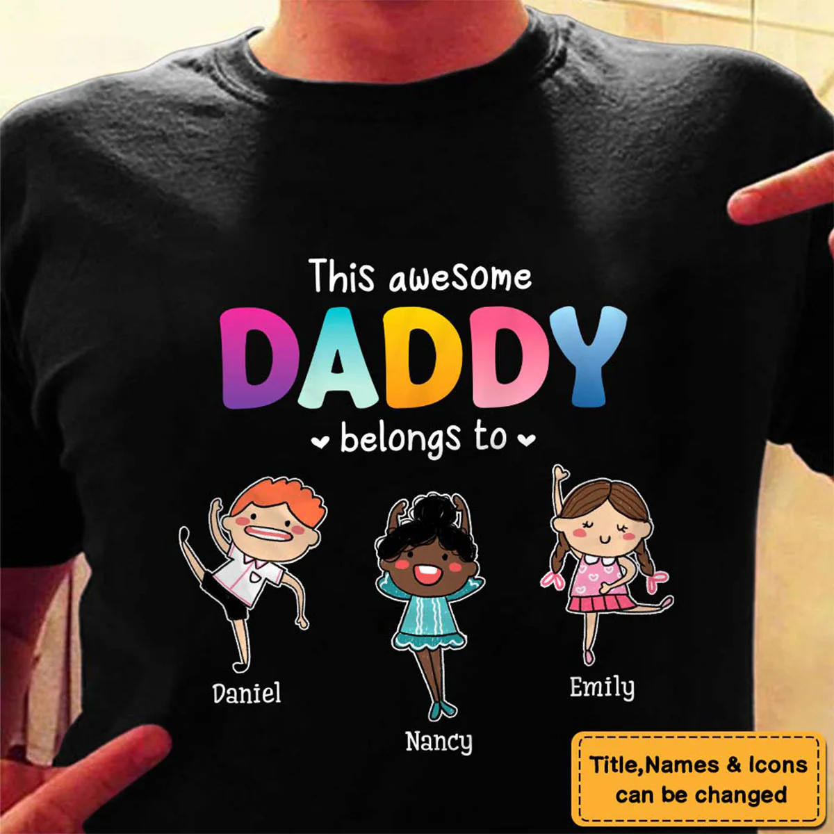 Personalized This Dad Belongs To, Gift for Dad T-Shirt - Image 5