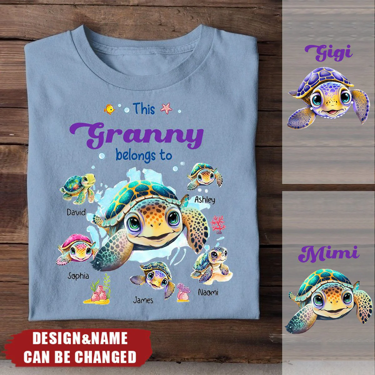 Personalized This Grandma Belongs To Pure cotton T-shirt - Image 4