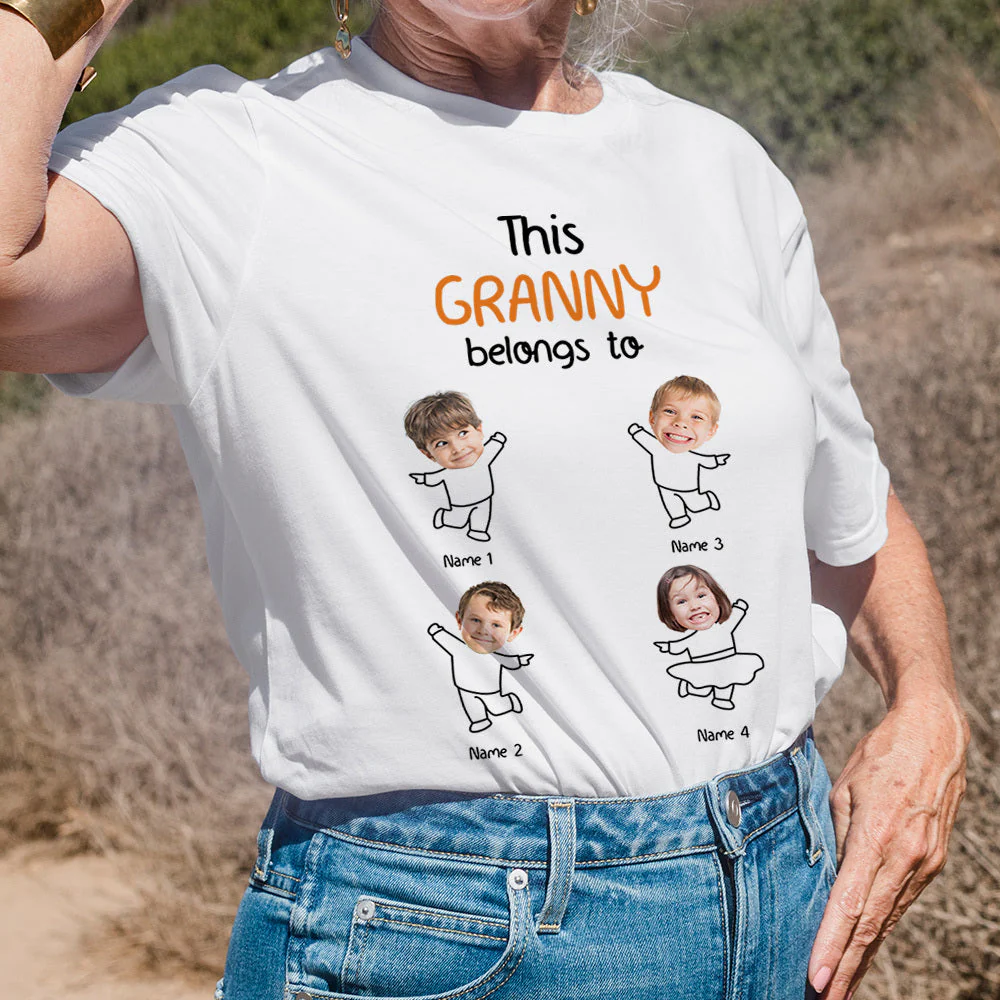 Personalized This Mom Grandma Belongs To Kids T-shirt, Gift For Mom Mother's Day - Image 3