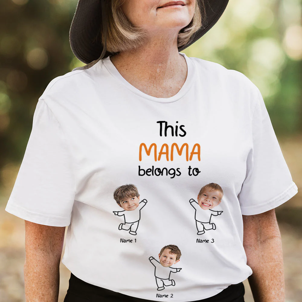 Personalized This Mom Grandma Belongs To Kids T-shirt, Gift For Mom Mother's Day - Image 4