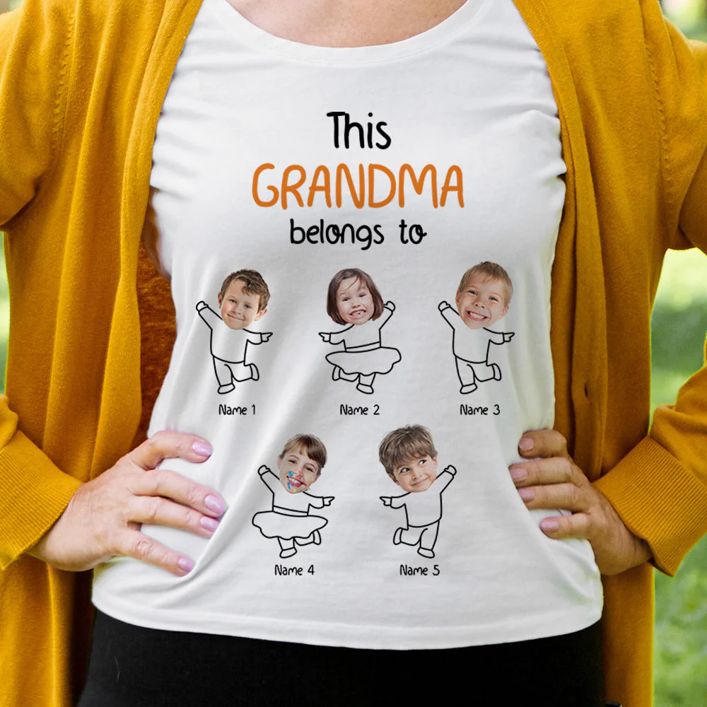 Personalized This Mom Grandma Belongs To Kids T-shirt, Gift For Mom Mother's Day - Image 5