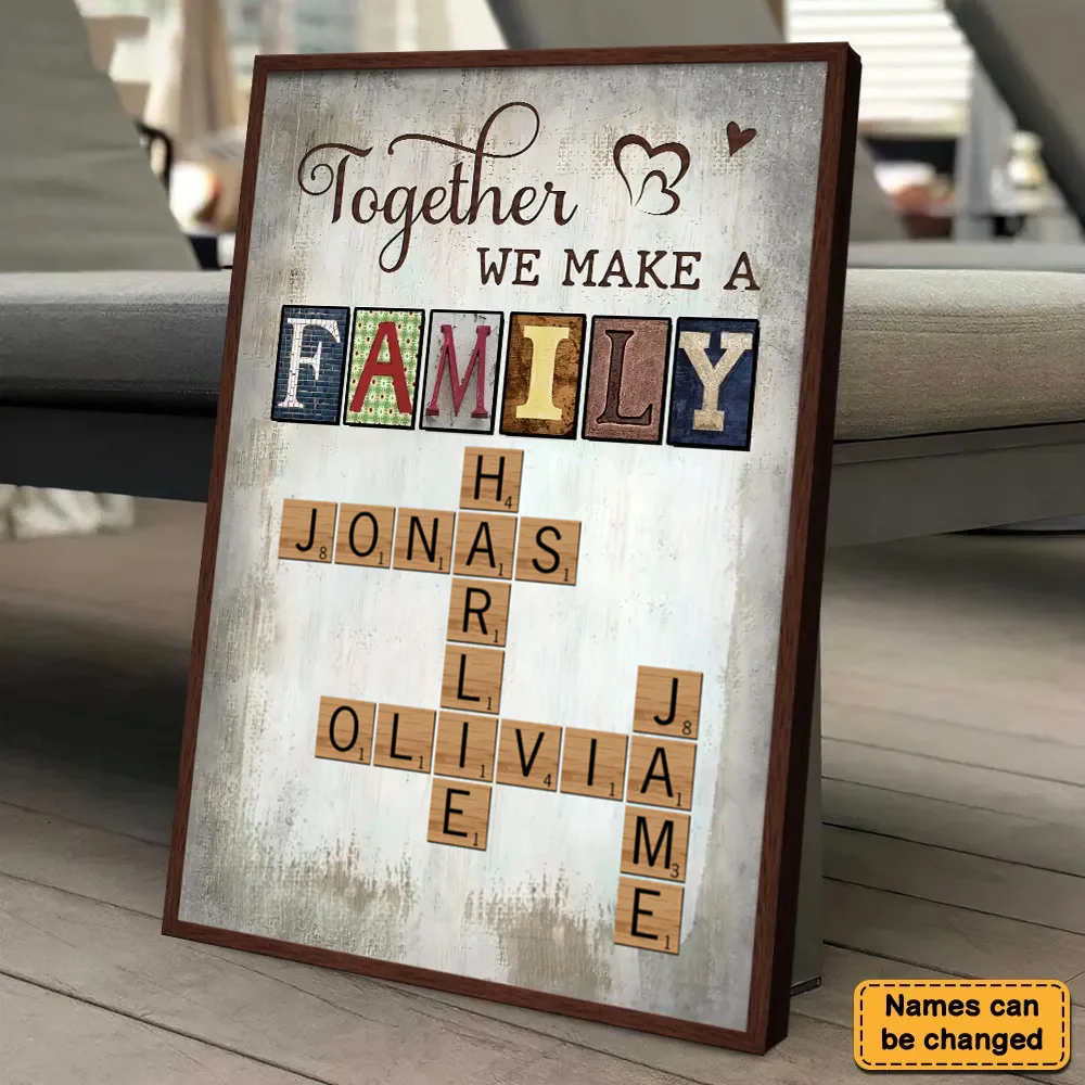 Personalized Together We Make a Family Crossword Art Poster - Image 3