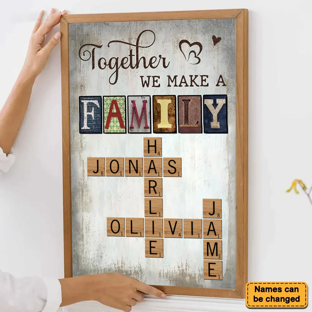 Personalized Together We Make a Family Crossword Art Poster - Image 5