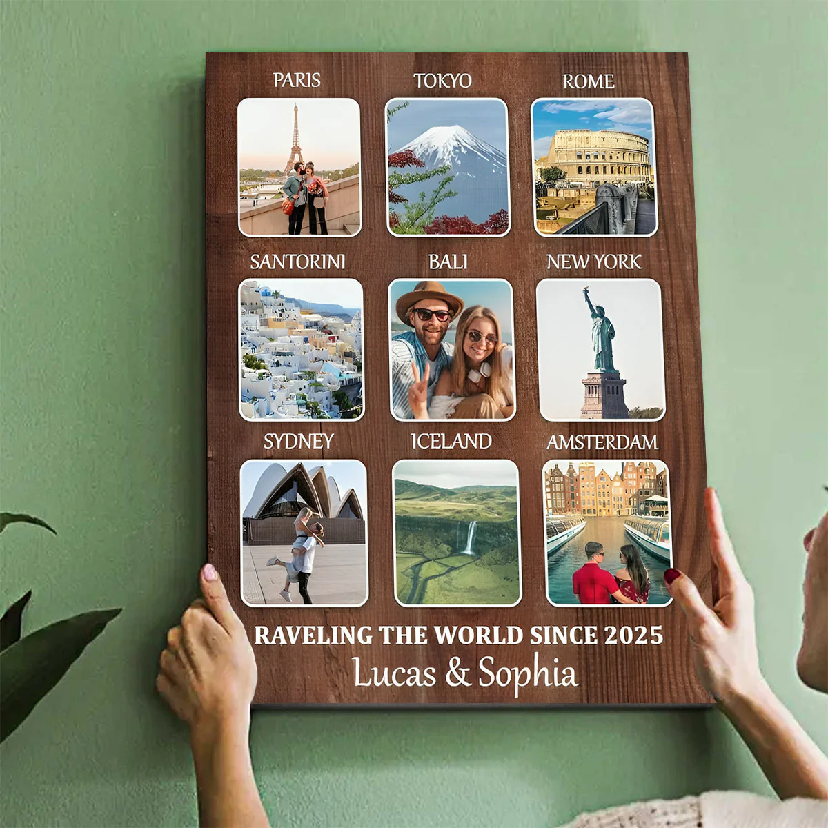Personalized Travel Memories Collage Canvas – Favourite Places Travel Gift, Choose Your Locations & Text, Custom Souvenir Gift For Travel Lovers - Image 6