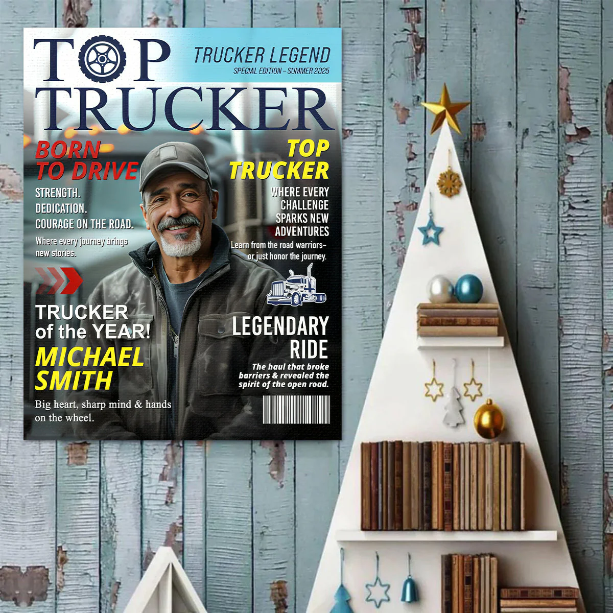 Personalized Trucker Magazine Cover, Custom Trucker Gift, Unique Trucker Retirement or Birthday Gift, Truck Lover Gift - Image 5