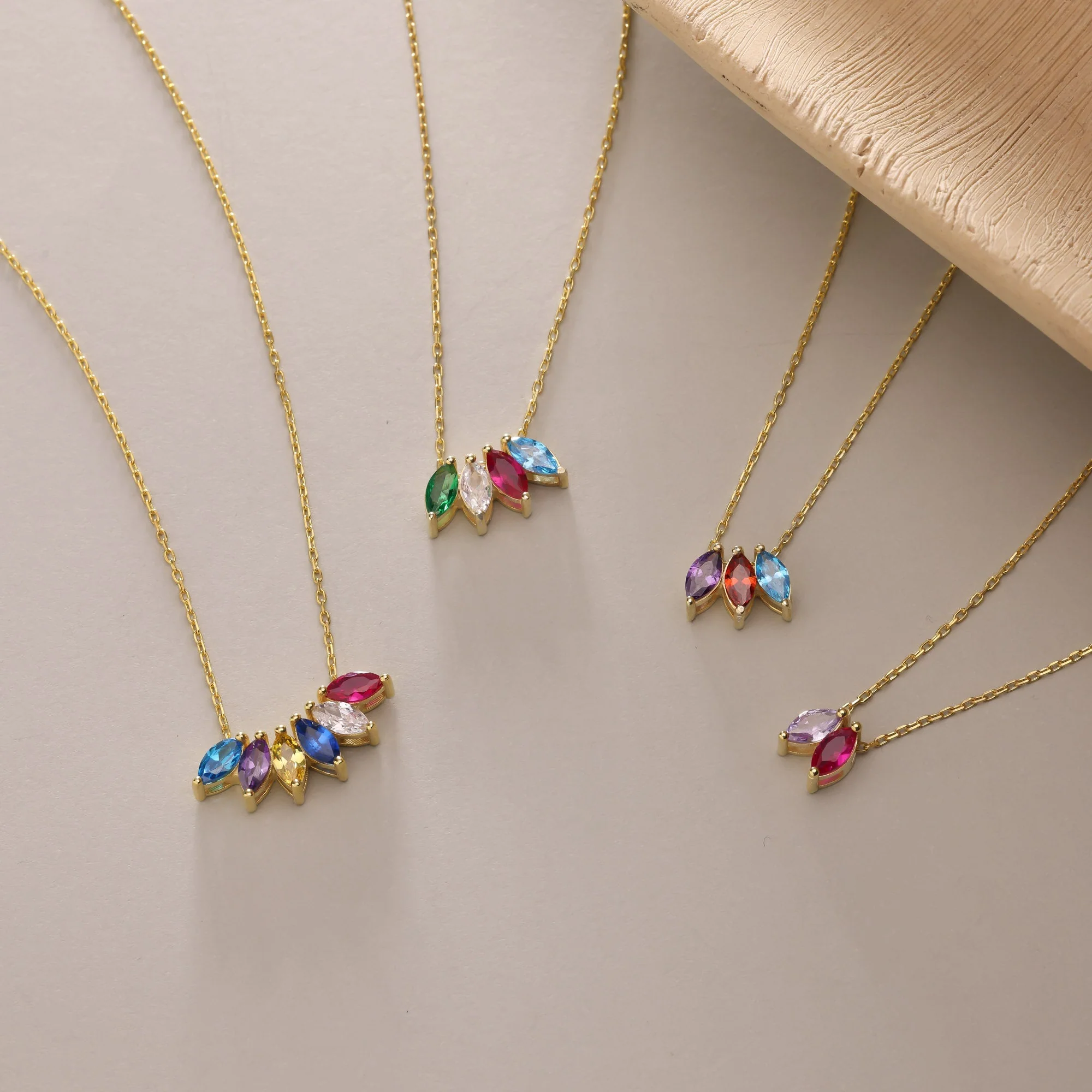 Personalized Twelve-Month Birthstone Necklace Gift For Grandma, Mom - Image 4