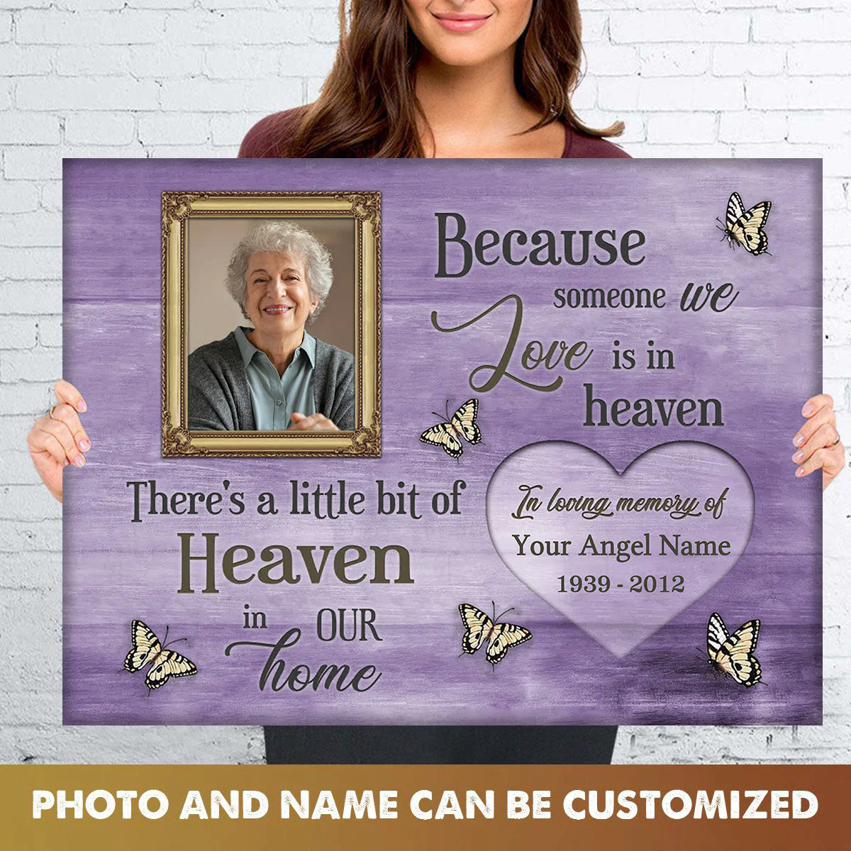 Personalized Unique Memorial Canvas Remembrance Gifts, Sympathy Gifts - Image 3