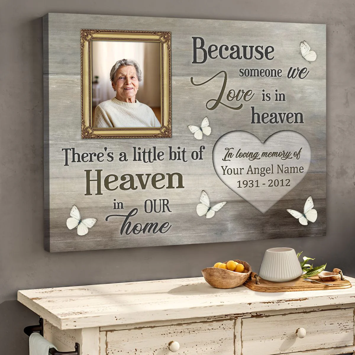 Personalized Unique Memorial Canvas Remembrance Gifts, Sympathy Gifts - Image 5