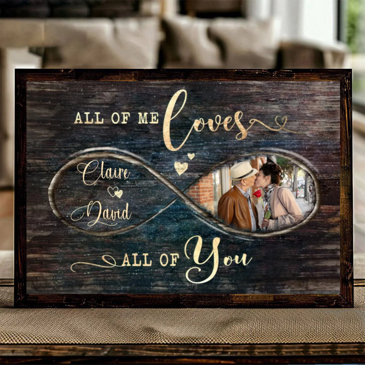 Personalized Valentines Day Photo Gift, God Knew My Heart Needed You Custom Canvas Print - Image 2