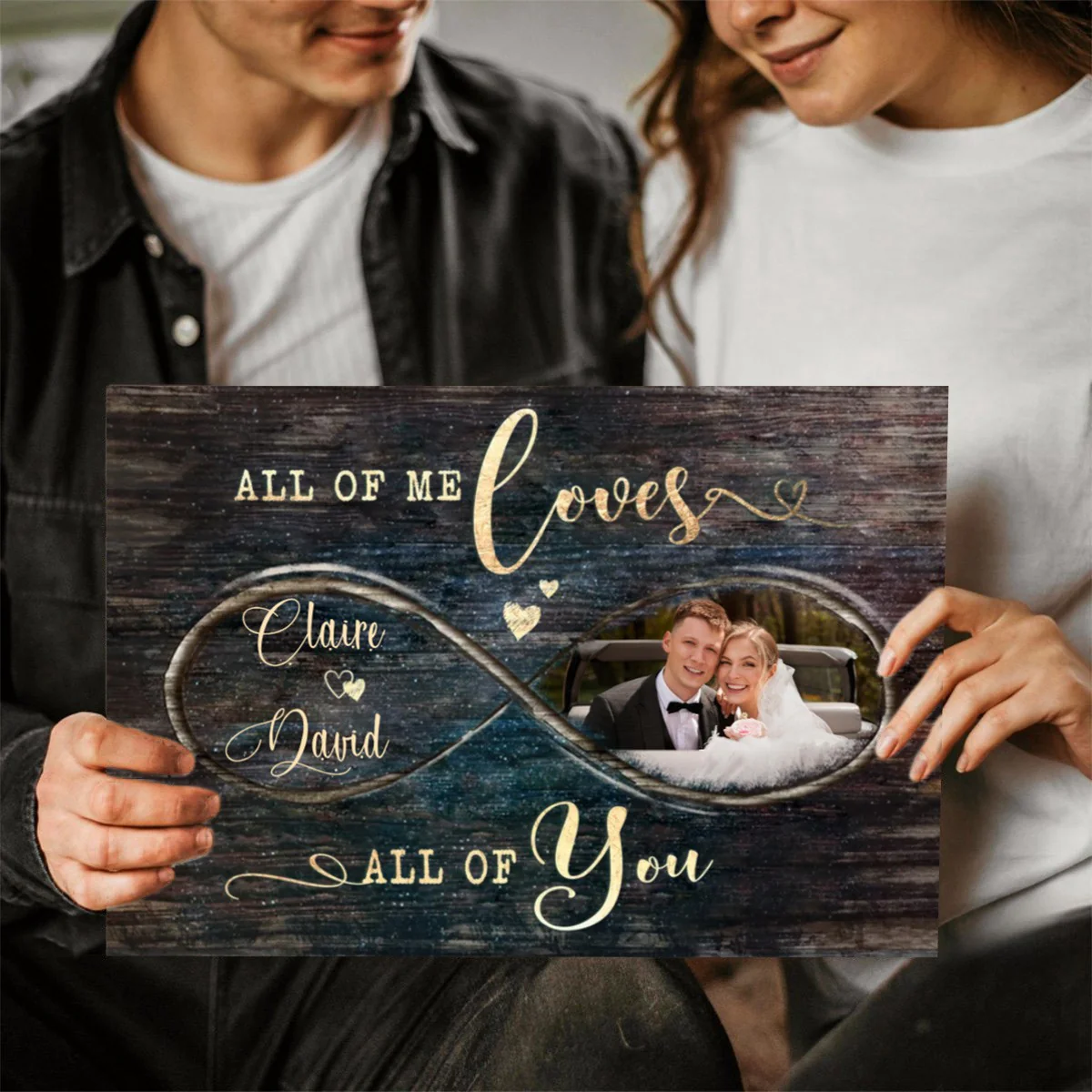 Personalized Valentines Day Photo Gift, God Knew My Heart Needed You Custom Canvas Print - Image 6