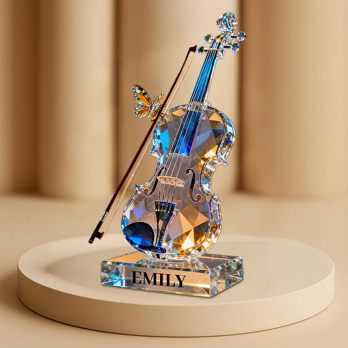 Personalized Violin Music Crystal Effect Plaque,Gift for Violinist - Image 2