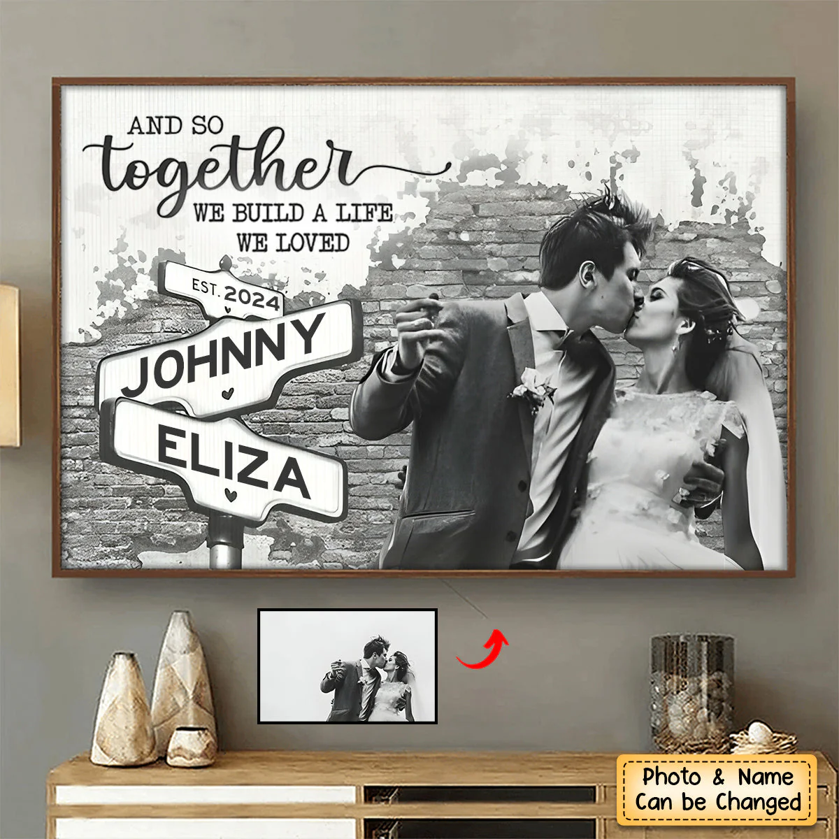 Personalized We Build A Life We Loved Couple Photo Poster - Image 3