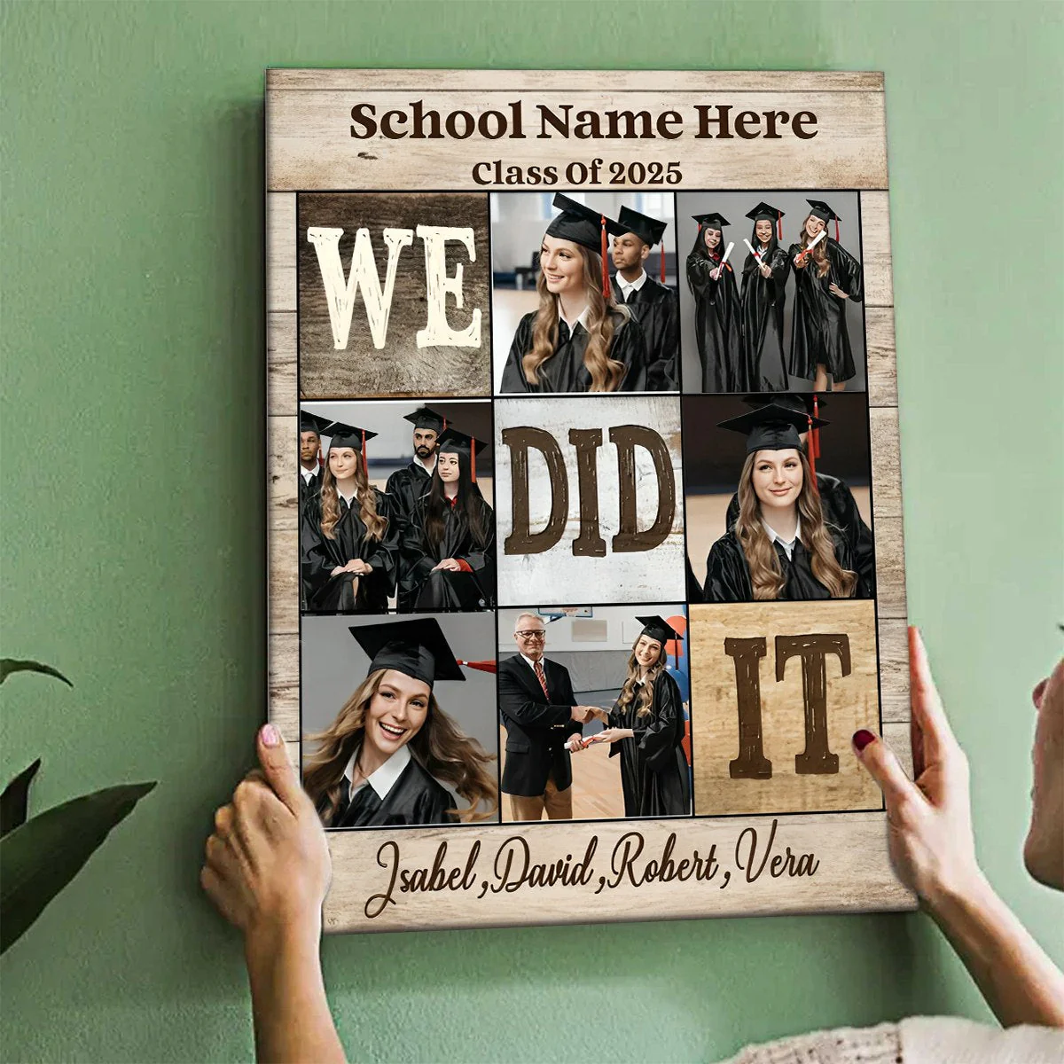 Personalized We Did It Graduation Photo Canvas Poster, Graduation Gifts - Image 3