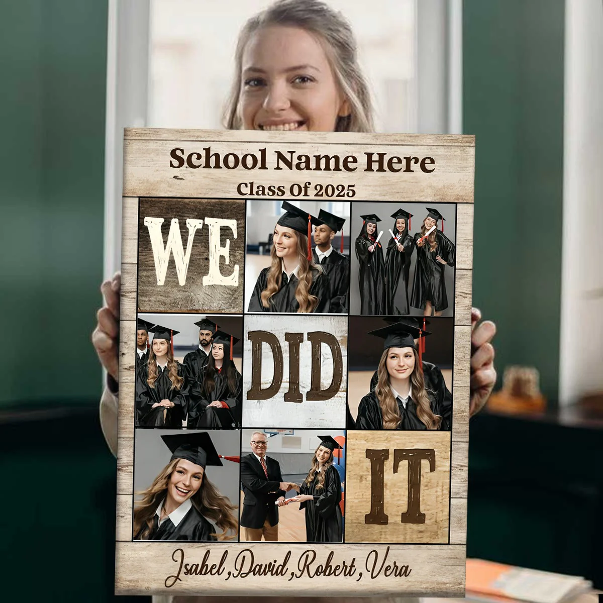 Personalized We Did It Graduation Photo Canvas Poster, Graduation Gifts - Image 5
