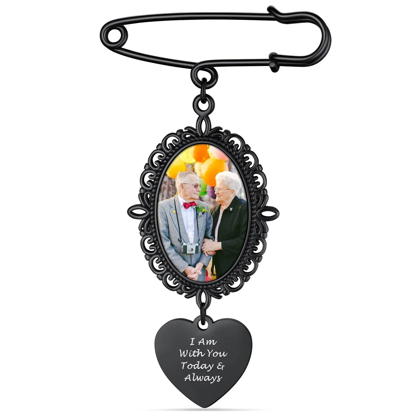 Personalized Wedding Bouquet Picture Charms Brooch Pins - Image 15