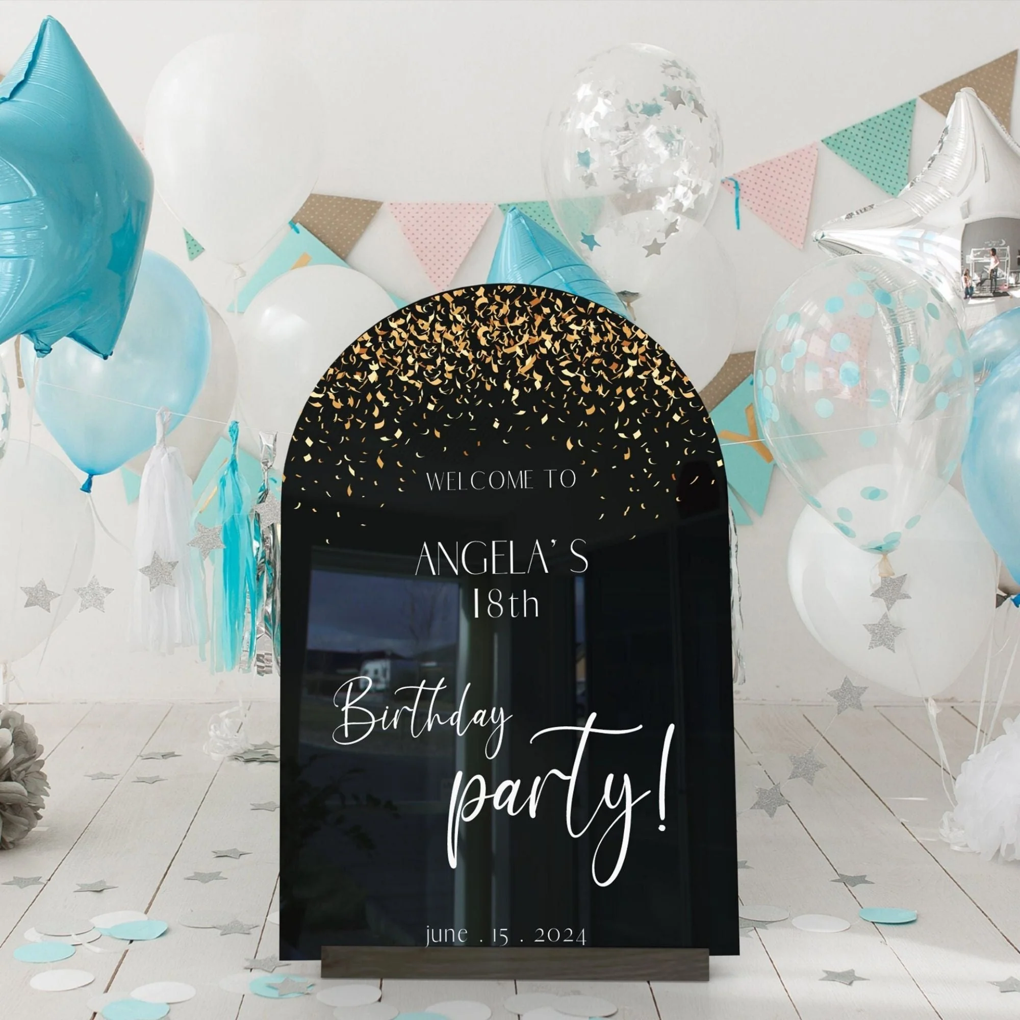 Personalized Welcome Sign for Birthday Party, Frosted Acriylic Birthday Sign, Birthday Decorations - Image 2