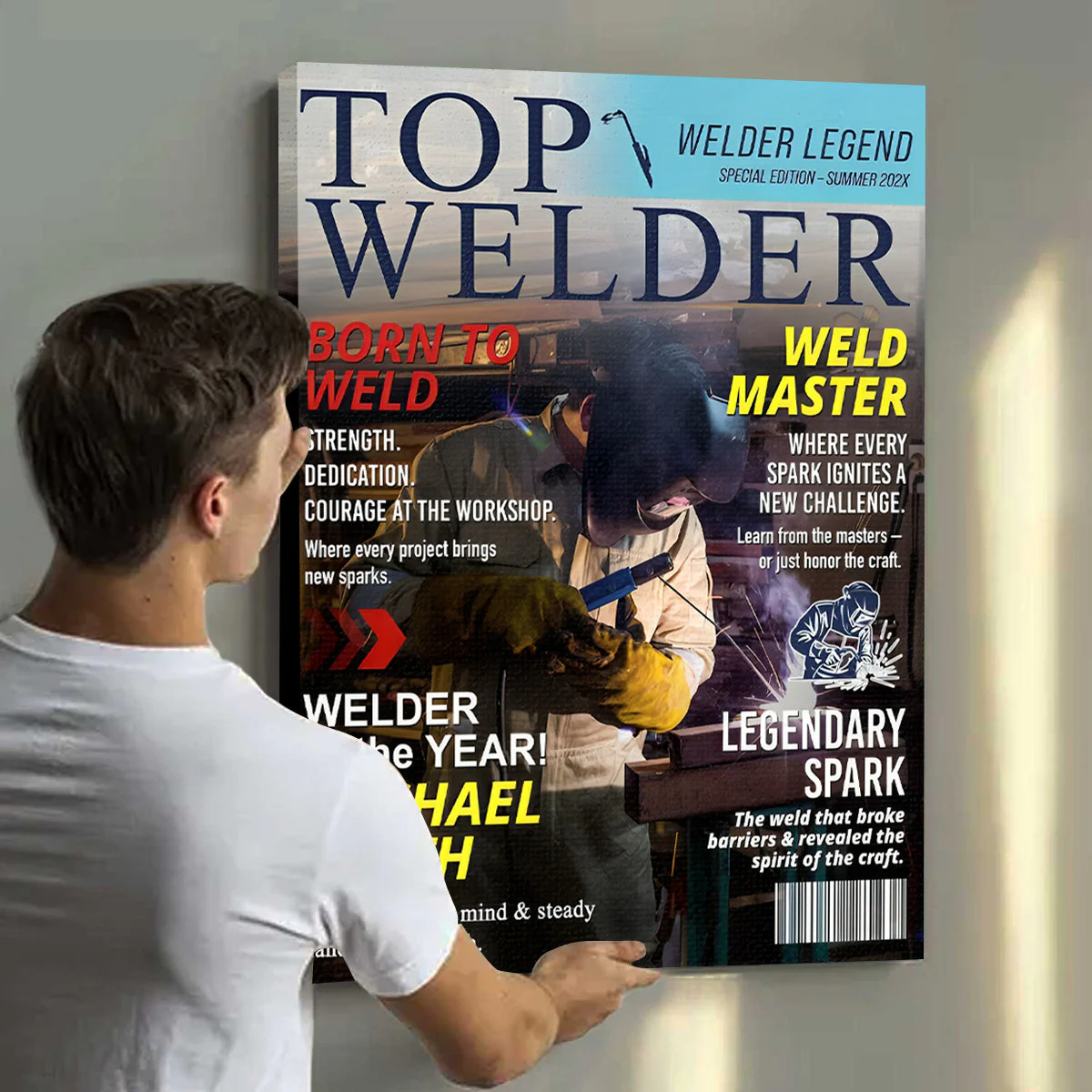 Personalized Welder Magazine Cover, Custom Welding Gift, Welder Dad Gift, Personalized Gift for Welders - Image 2