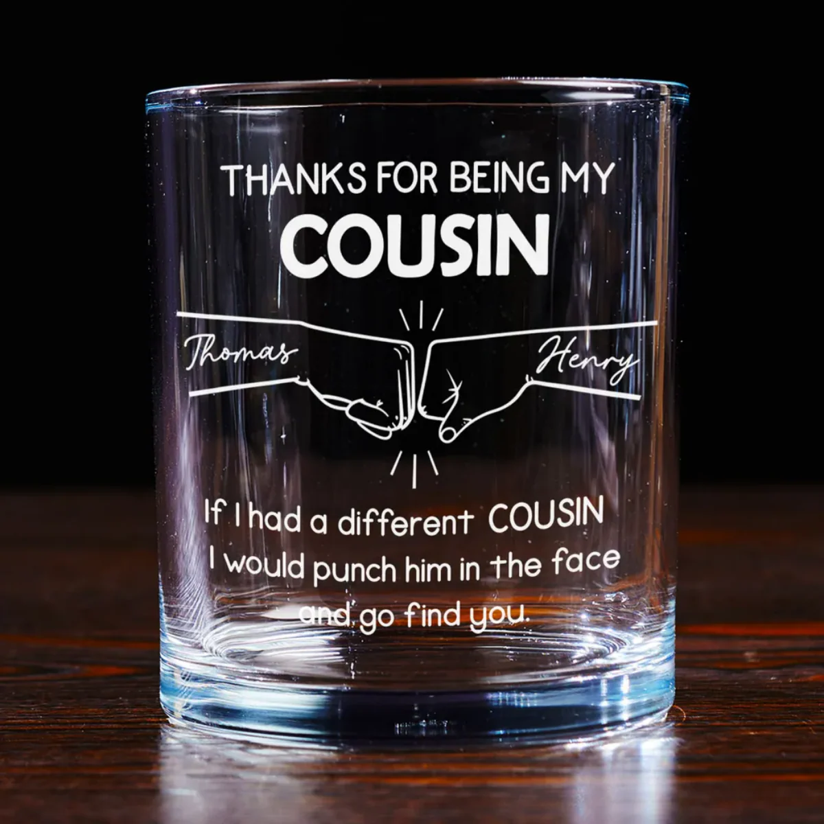 Personalized Whiskey Glass Gift for Brother - Thanks For Being My Brother - Image 4