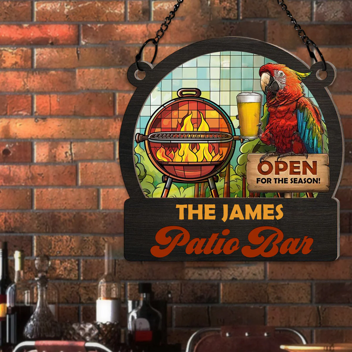 Personalized Window Hanging Sunshade Ornament - Open For The Season For Barbecue, Beer - Image 7